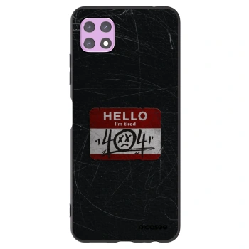 Picasee Μαύρη θήκη σιλικόνης για Samsung Galaxy A22 A226B 5G - HELLO 404