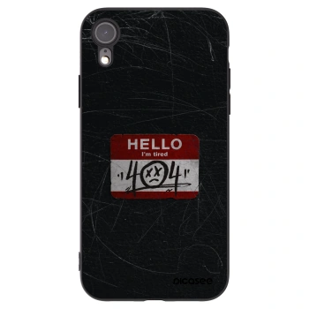 Picasee Μαύρη θήκη σιλικόνης για Apple iPhone XR - HELLO 404