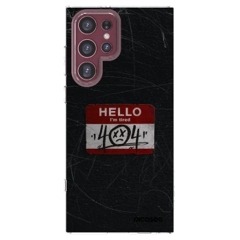 Picasee διαφανής θήκη σιλικόνης Samsung Galaxy S22 Ultra 5G - HELLO 404