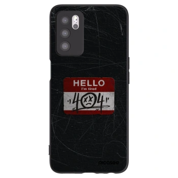 Picasee Μαύρη θήκη σιλικόνης για OPPO A16s - HELLO 404