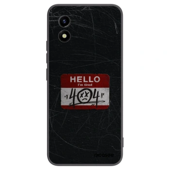 Picasee Μαύρη θήκη σιλικόνης για Vivo Y01 - HELLO 404