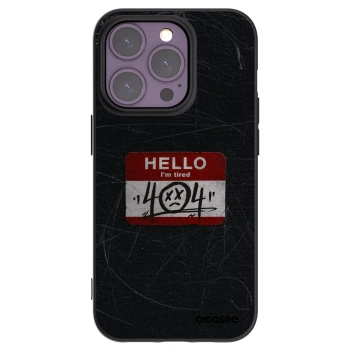 Picasee Μαύρη θήκη σιλικόνης για Apple iPhone 14 Pro - HELLO 404