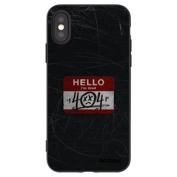 Picasee Μαύρη θήκη σιλικόνης για Apple iPhone X/XS - HELLO 404