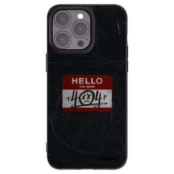 Picasee Μαύρη θήκη σιλικόνης για Apple iPhone 15 Pro Max - HELLO 404
