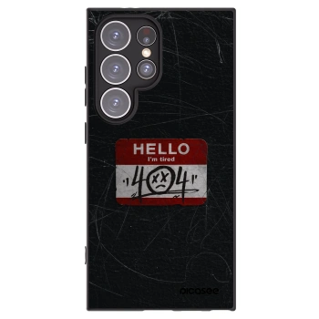 Picasee Μαύρη θήκη σιλικόνης για Samsung Galaxy S24 Ultra S928B 5G - HELLO 404