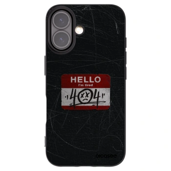 Picasee Μαύρη θήκη σιλικόνης για Apple iPhone 16 - HELLO 404