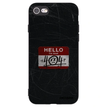 Picasee Μαύρη θήκη σιλικόνης για Apple iPhone 8 - HELLO 404