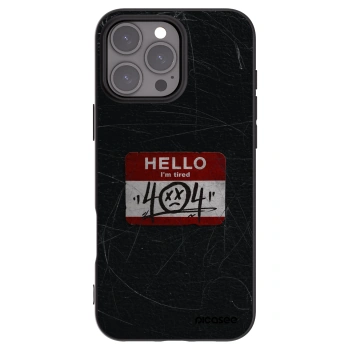 Picasee Μαύρη θήκη σιλικόνης για Apple iPhone 16 Pro Max - HELLO 404