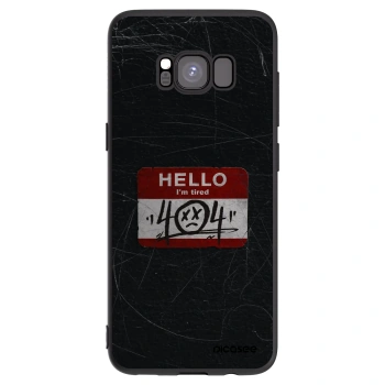 Picasee Μαύρη θήκη σιλικόνης για Samsung Galaxy S8 G950F - HELLO 404