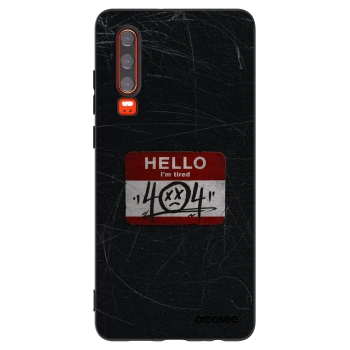 Picasee Μαύρη θήκη σιλικόνης για Huawei P30 - HELLO 404