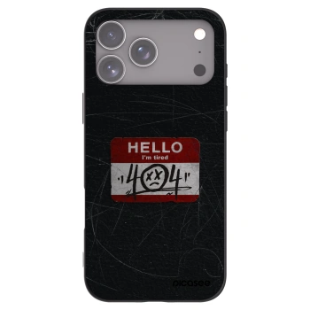 Picasee Μαύρη θήκη σιλικόνης για Apple iPhone 17 Pro Max - HELLO 404
