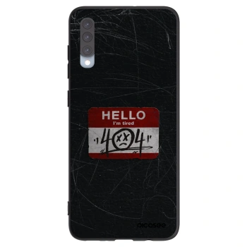 Picasee Μαύρη θήκη σιλικόνης για Samsung Galaxy A70 A705F - HELLO 404