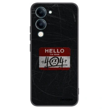 Picasee Μαύρη θήκη σιλικόνης για Vivo Y29s 5G - HELLO 404