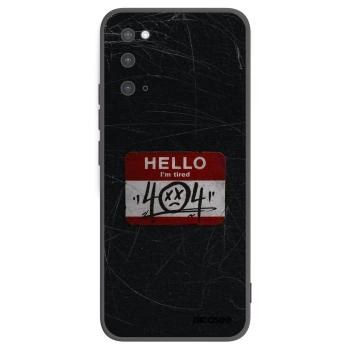 Picasee Μαύρη θήκη σιλικόνης για Samsung Galaxy S20 G980F - HELLO 404