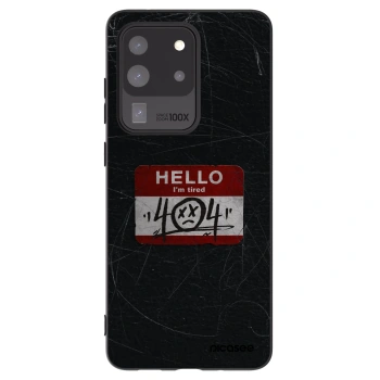 Picasee Μαύρη θήκη σιλικόνης για Samsung Galaxy S20 Ultra 5G G988F - HELLO 404