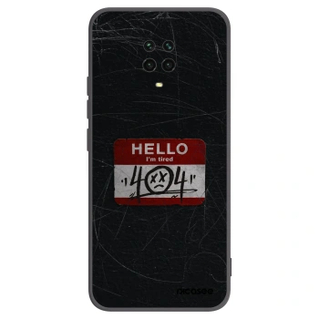 Picasee Μαύρη θήκη σιλικόνης για Xiaomi Redmi Note 9 Pro - HELLO 404