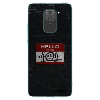 Picasee Μαύρη θήκη σιλικόνης για Xiaomi Redmi Note 9 - HELLO 404