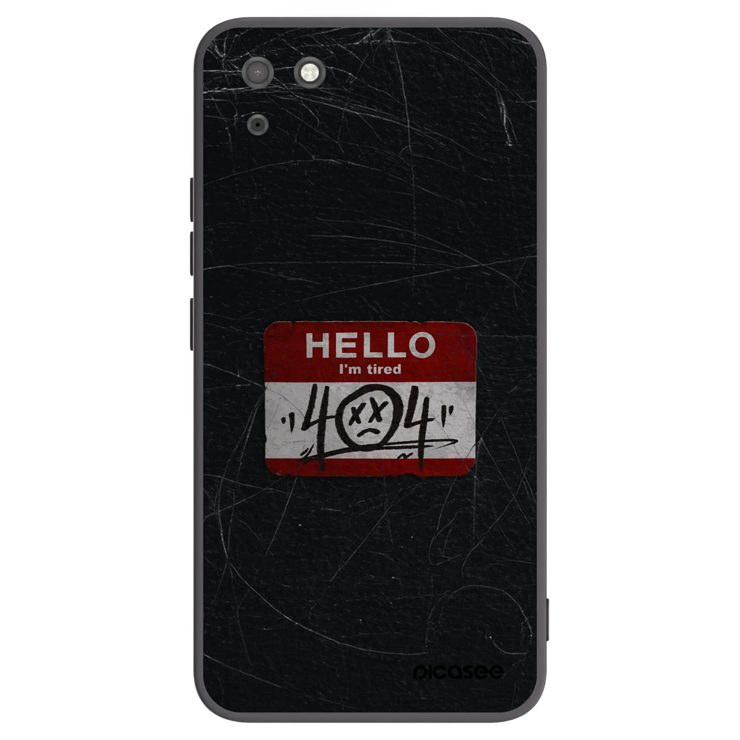 Picasee Μαύρη θήκη σιλικόνης για Huawei Y5P - HELLO 404