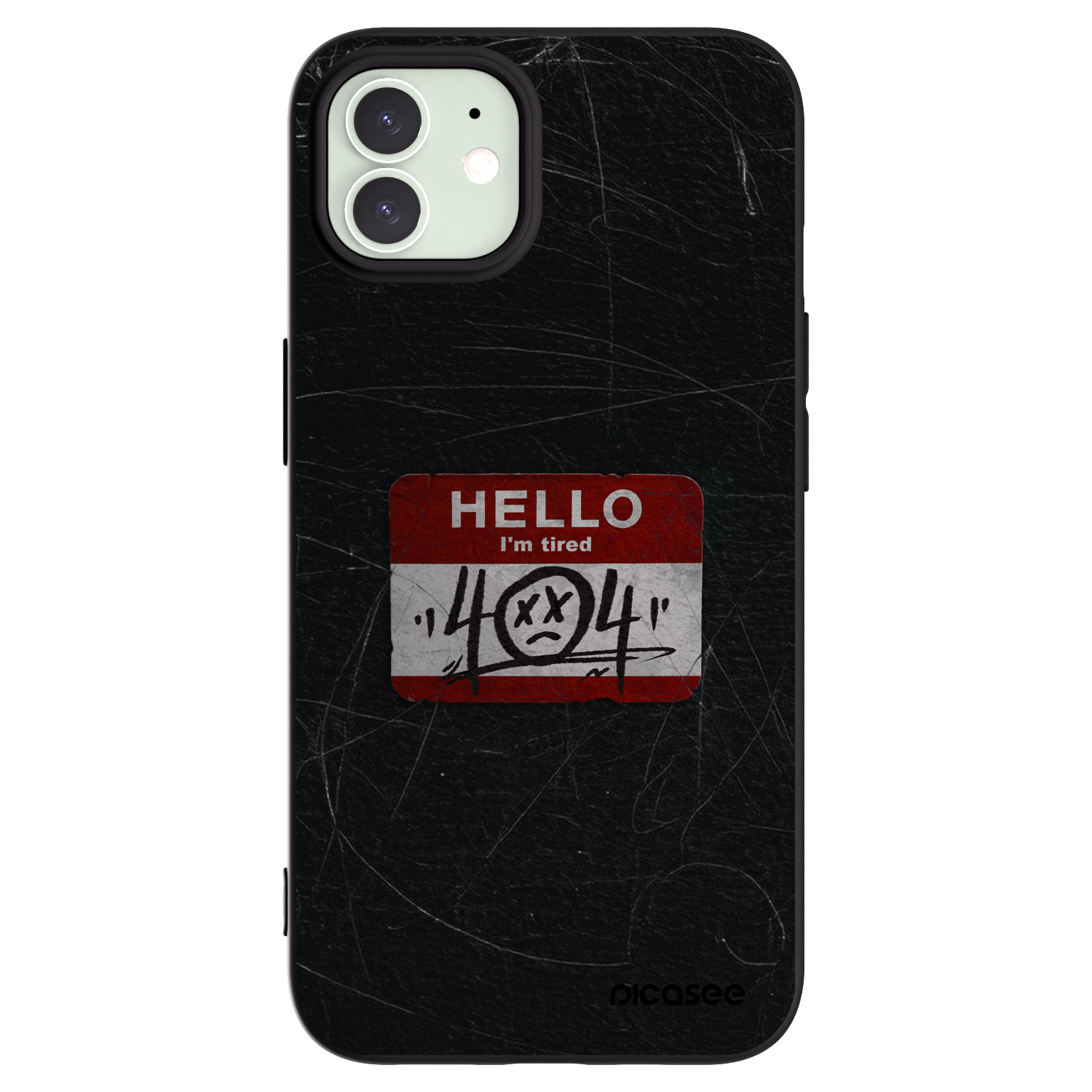 Picasee Μαύρη θήκη σιλικόνης για Apple iPhone 12 - HELLO 404