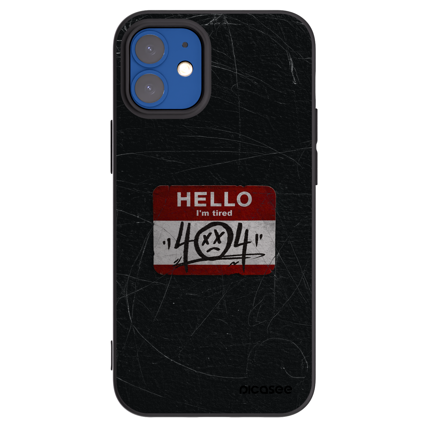 Picasee Μαύρη θήκη σιλικόνης για Apple iPhone 12 mini - HELLO 404