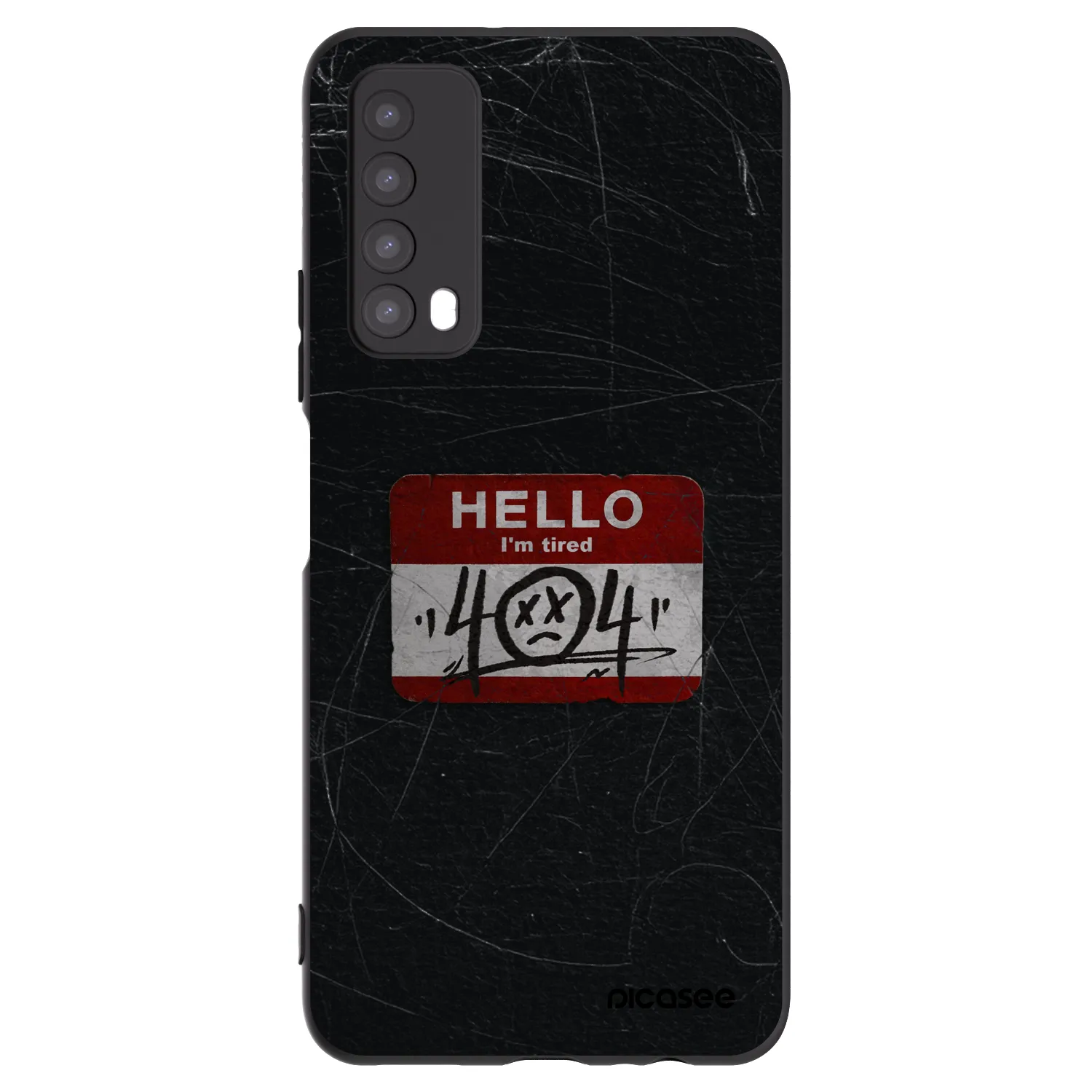Picasee Μαύρη θήκη σιλικόνης για Huawei P Smart 2021 - HELLO 404
