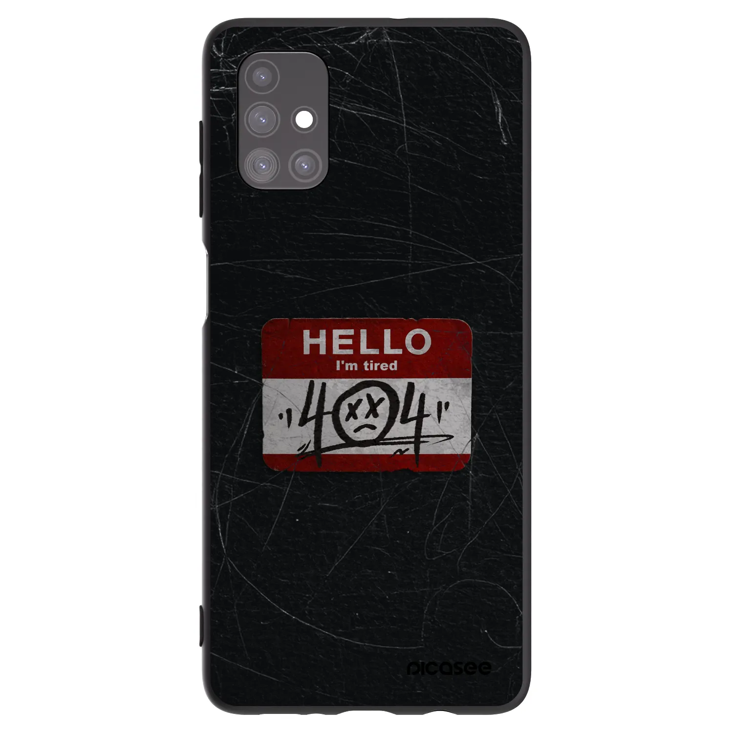 Picasee Μαύρη θήκη σιλικόνης για Samsung Galaxy M51 M515F - HELLO 404