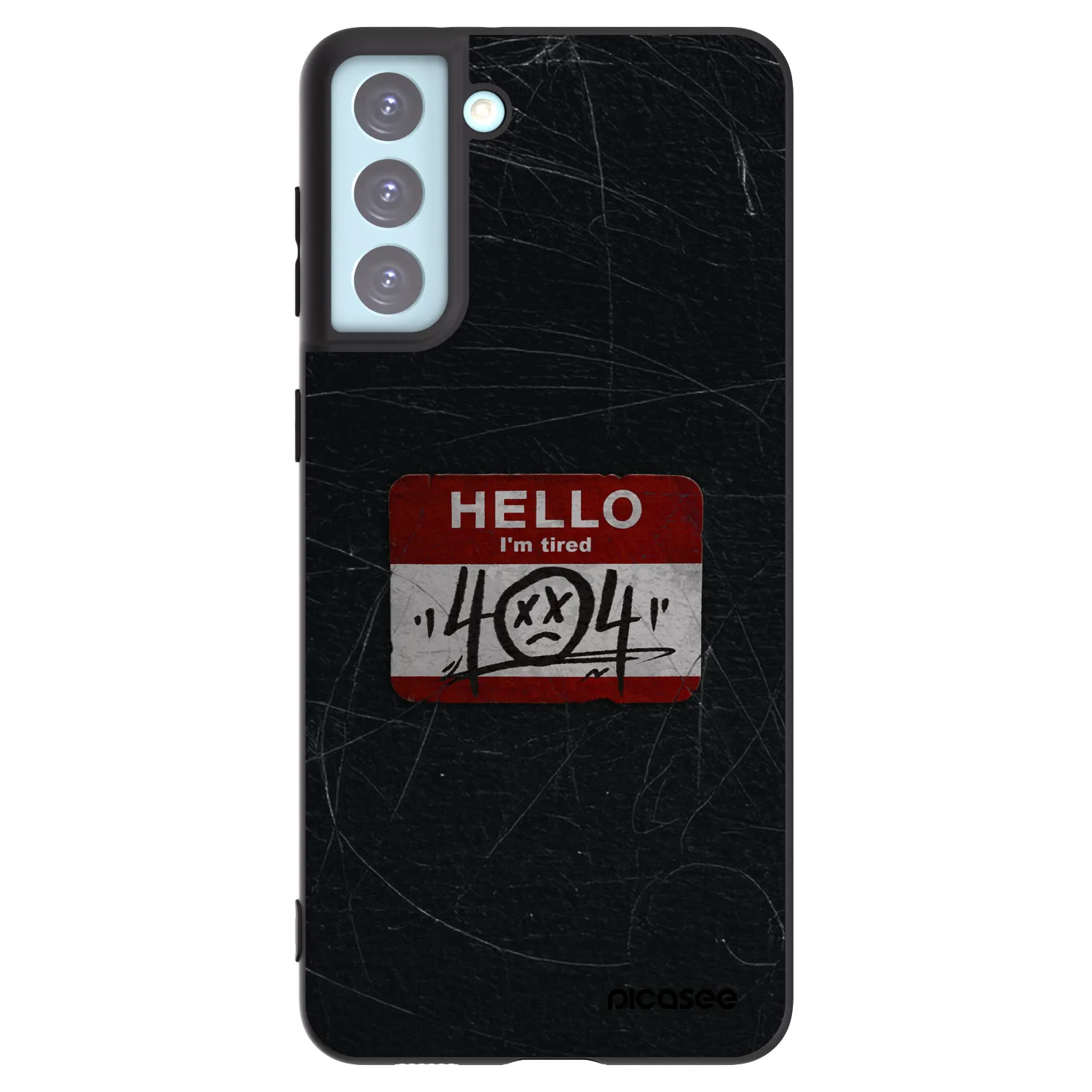 Picasee Μαύρη θήκη σιλικόνης για Samsung Galaxy S21+ 5G G996F - HELLO 404