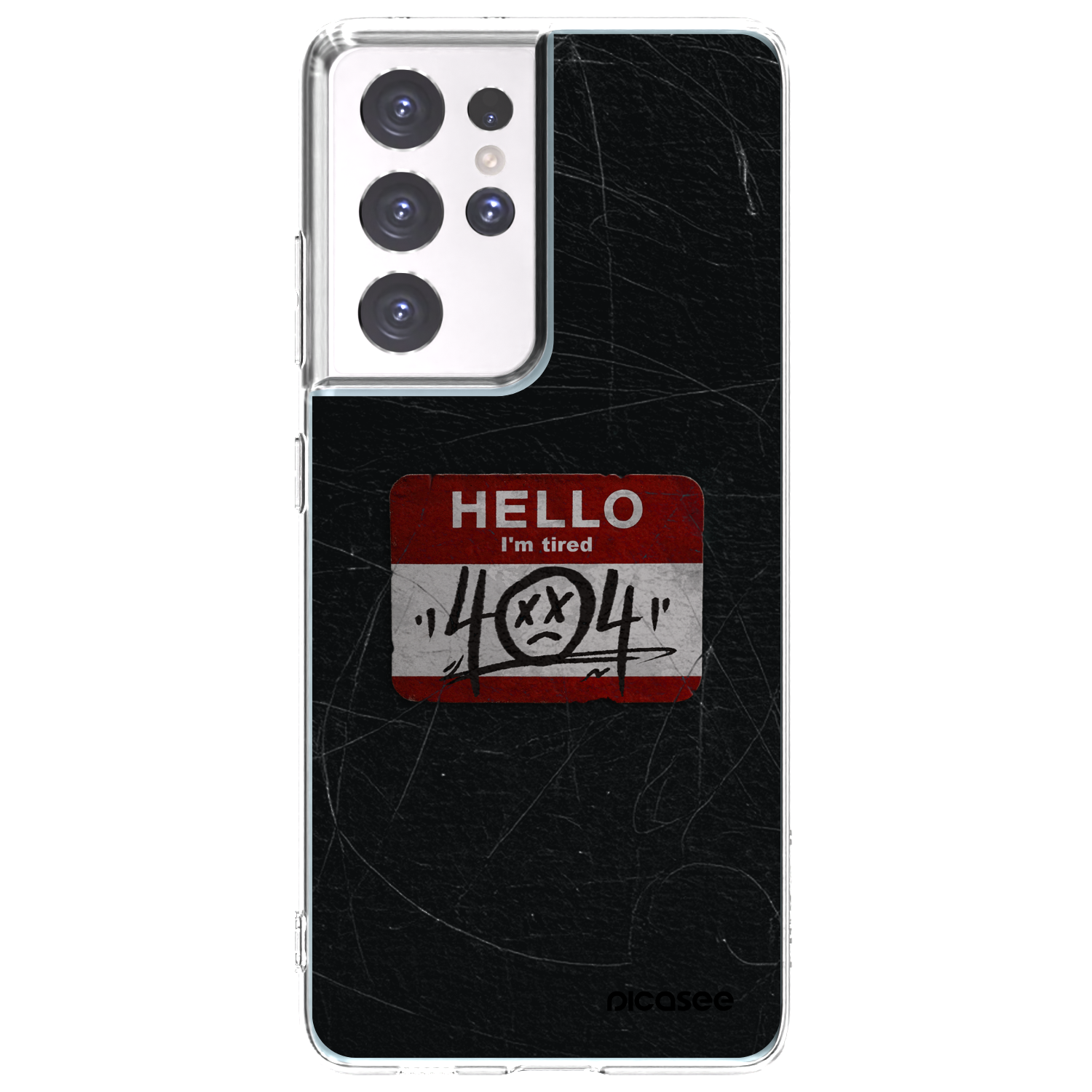 Picasee διαφανής θήκη σιλικόνης Samsung Galaxy S21 Ultra 5G G998B - HELLO 404