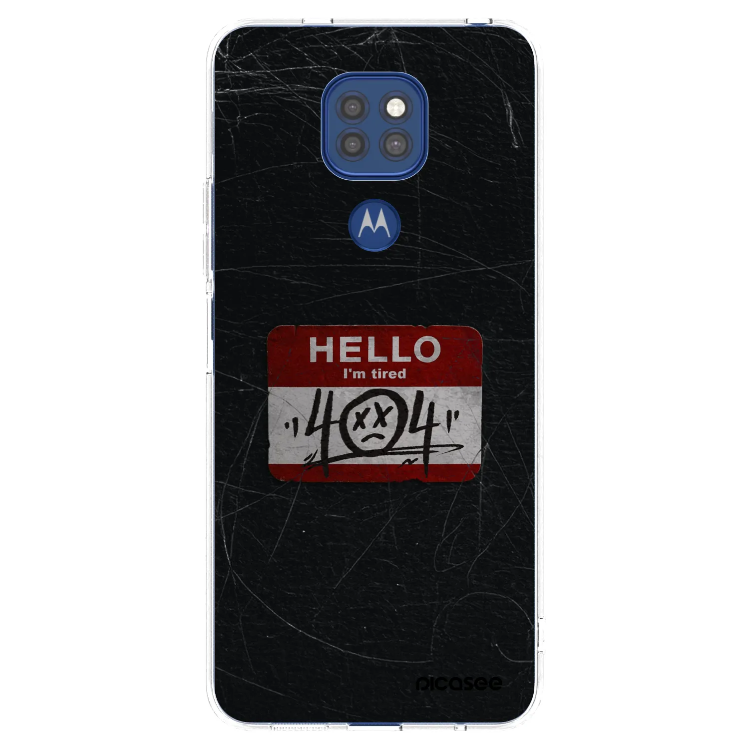 Picasee διαφανής θήκη σιλικόνης Motorola Moto G9 Play - HELLO 404