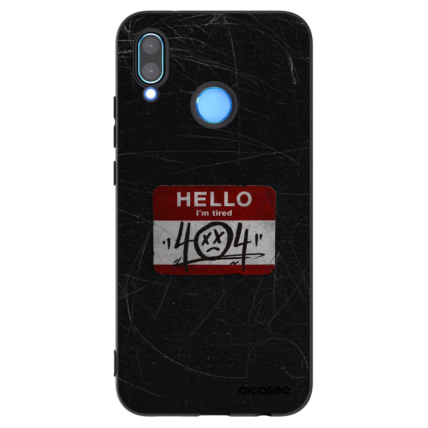 Picasee Μαύρη θήκη σιλικόνης για Huawei P20 Lite - HELLO 404