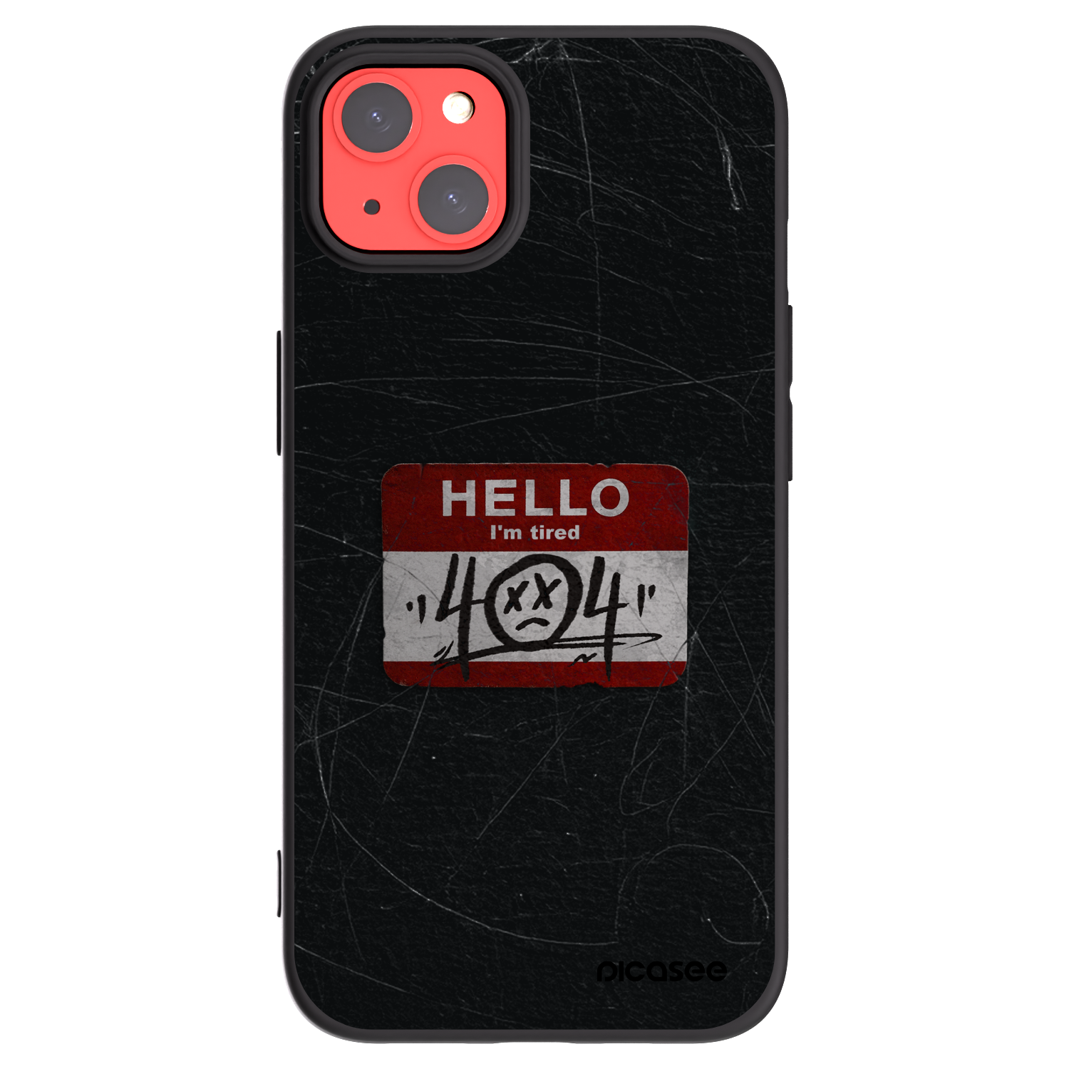 Picasee Μαύρη θήκη σιλικόνης για Apple iPhone 13 - HELLO 404