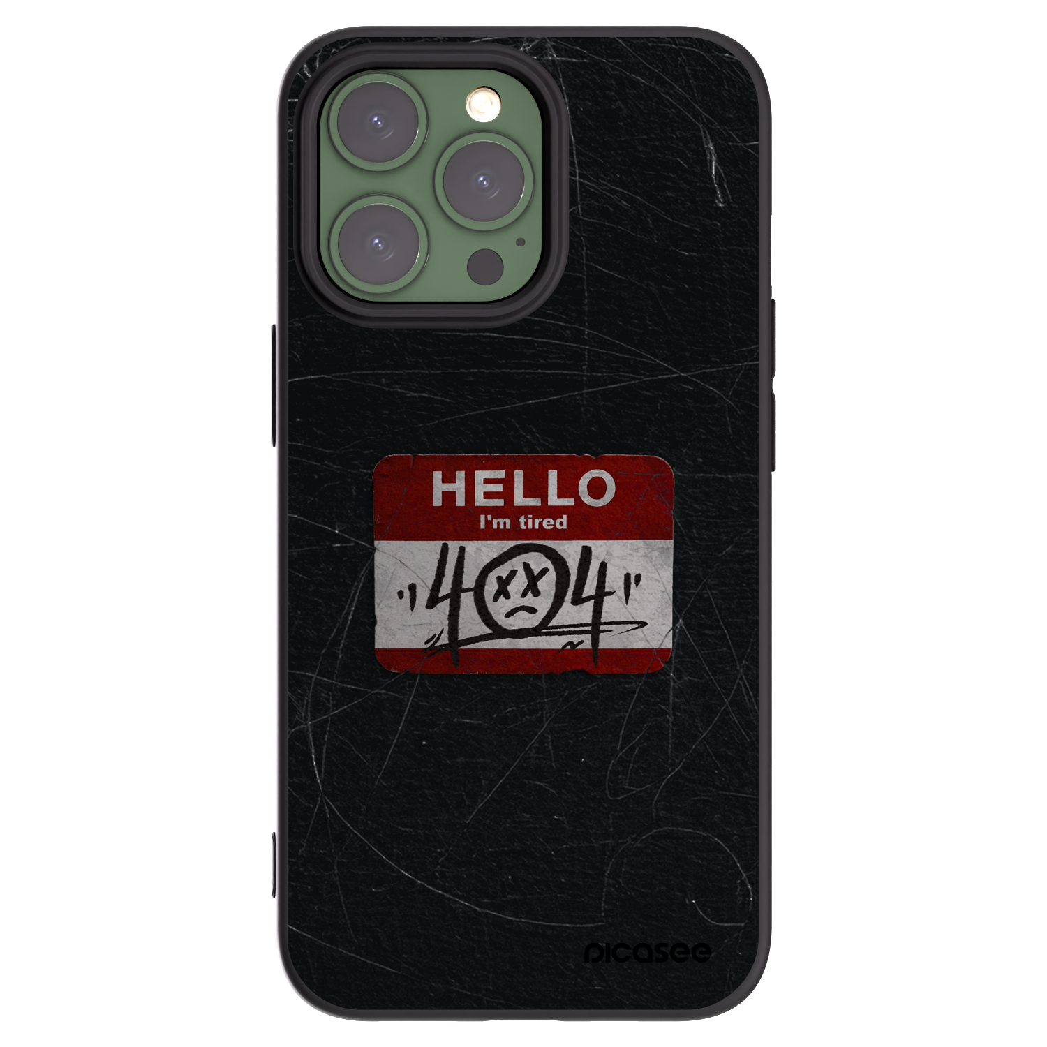 Picasee Μαύρη θήκη σιλικόνης για Apple iPhone 13 Pro - HELLO 404