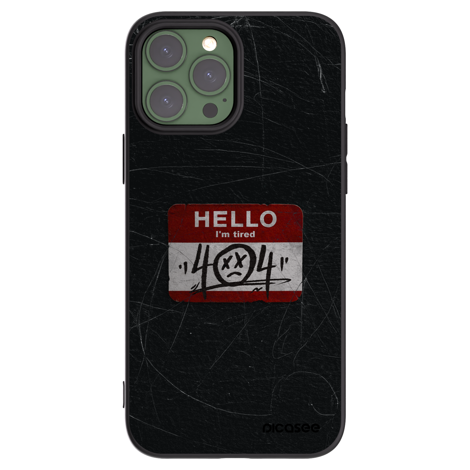 Picasee Μαύρη θήκη σιλικόνης για Apple iPhone 13 Pro Max - HELLO 404