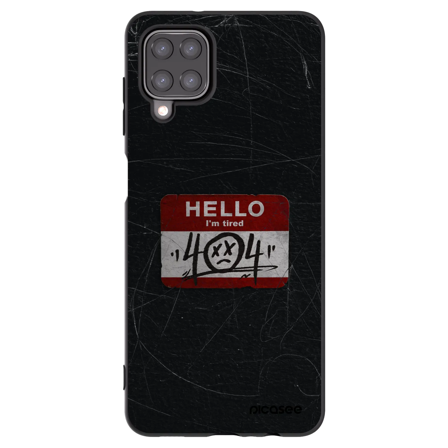 Picasee Μαύρη θήκη σιλικόνης για Samsung Galaxy M12 M127F - HELLO 404