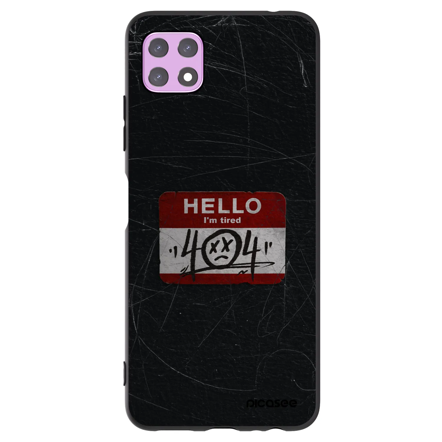 Picasee Μαύρη θήκη σιλικόνης για Samsung Galaxy A22 A226B 5G - HELLO 404