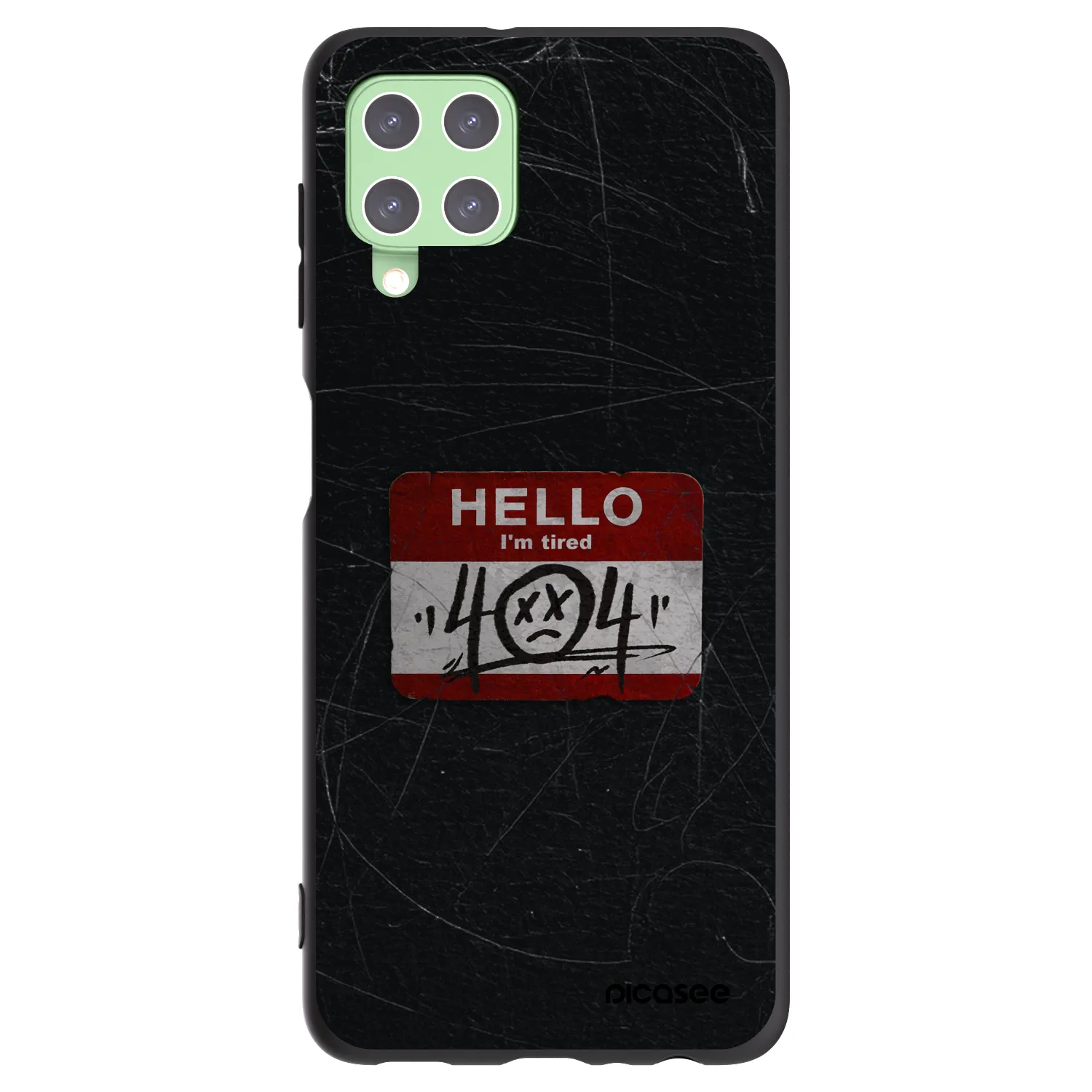 Picasee Μαύρη θήκη σιλικόνης για Samsung Galaxy A22 A225F 4G - HELLO 404