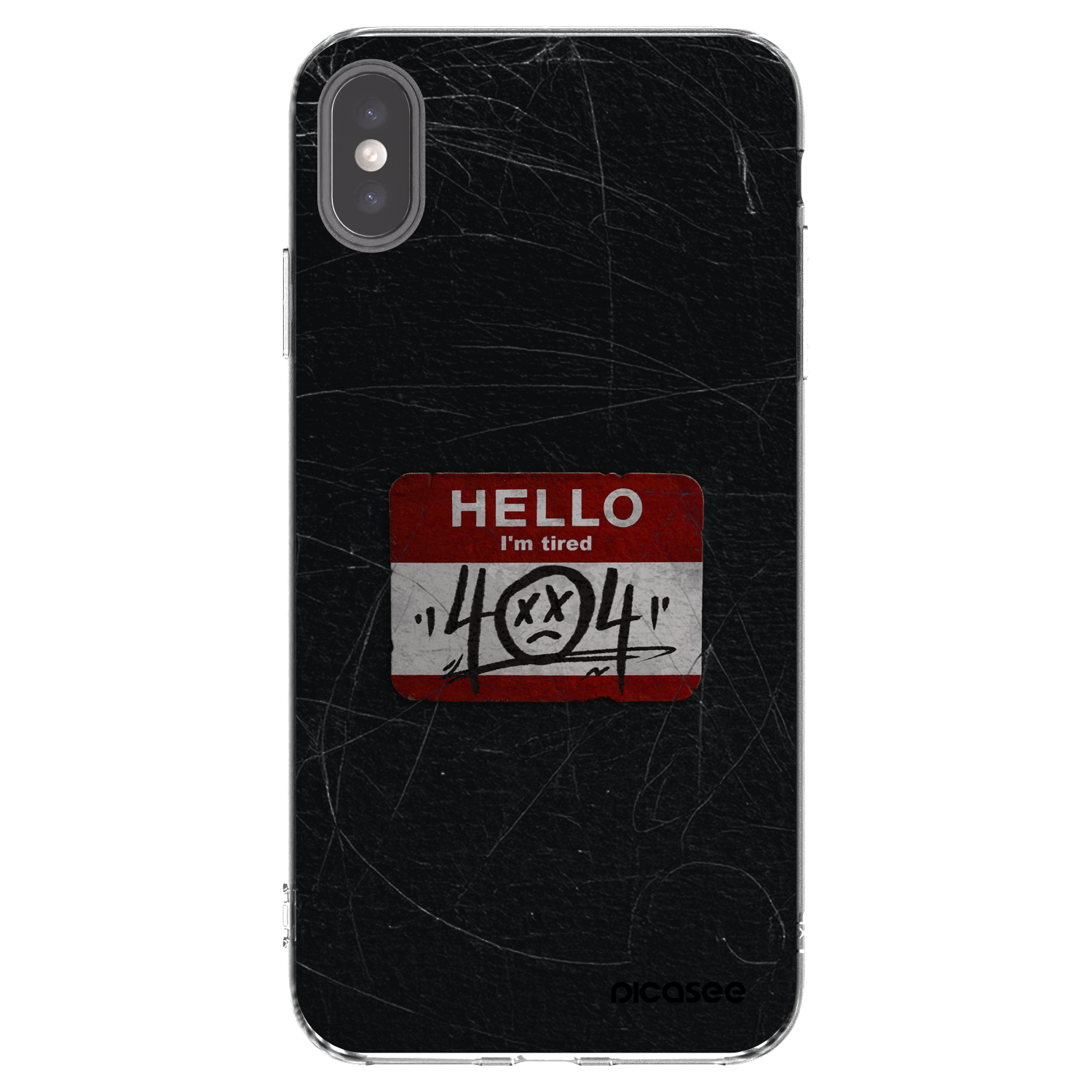 Picasee διαφανής θήκη σιλικόνης Apple iPhone XS Max - HELLO 404
