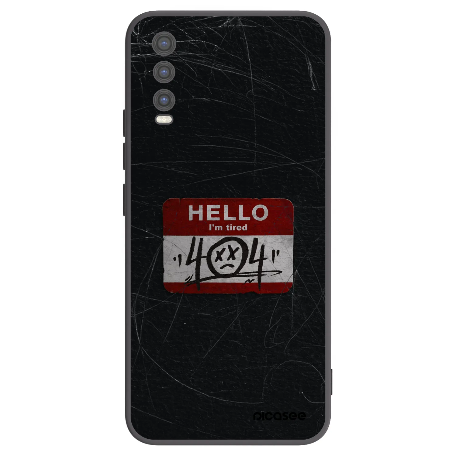 Picasee Μαύρη θήκη σιλικόνης για Vivo Y20s - HELLO 404