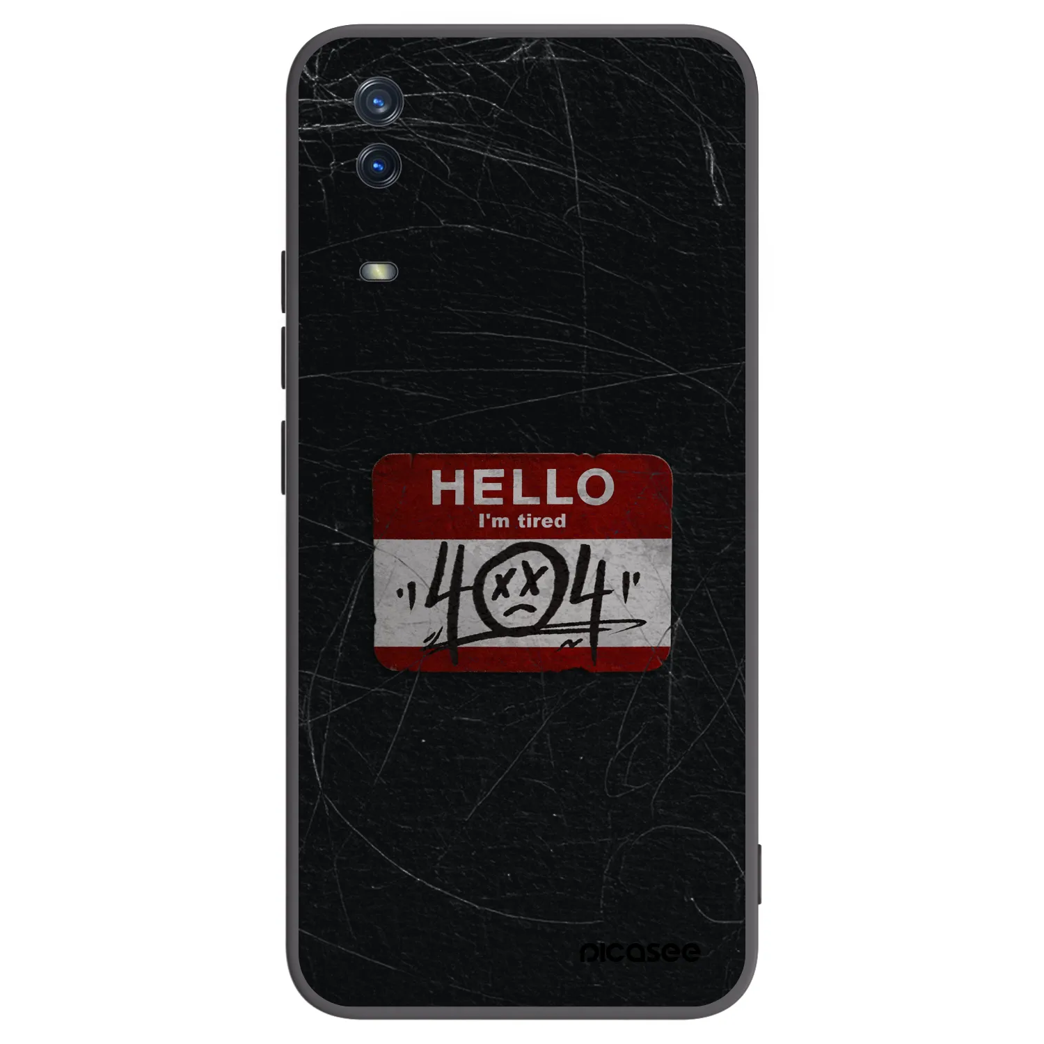 Picasee Μαύρη θήκη σιλικόνης για Vivo Y11s - HELLO 404