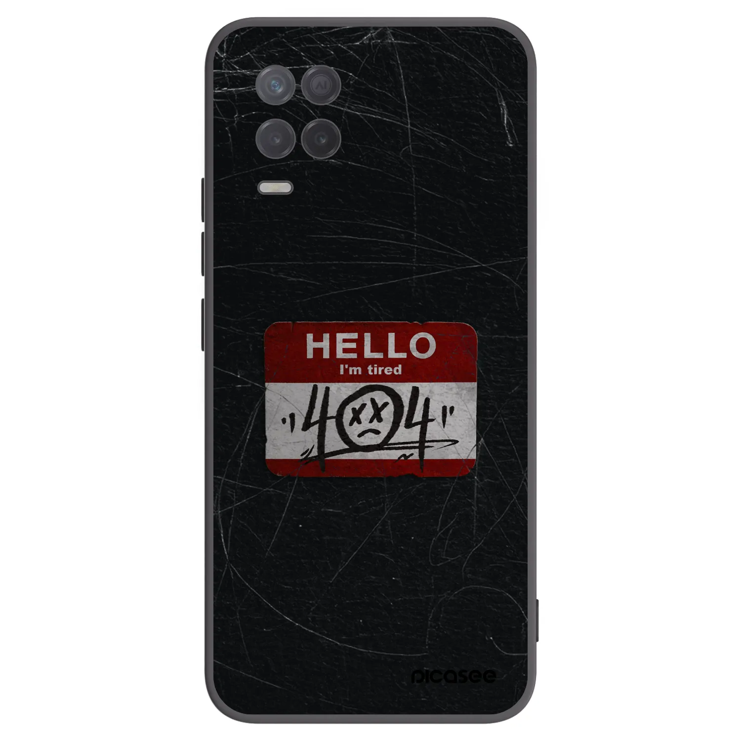 Picasee Μαύρη θήκη σιλικόνης για Realme 8 5G - HELLO 404