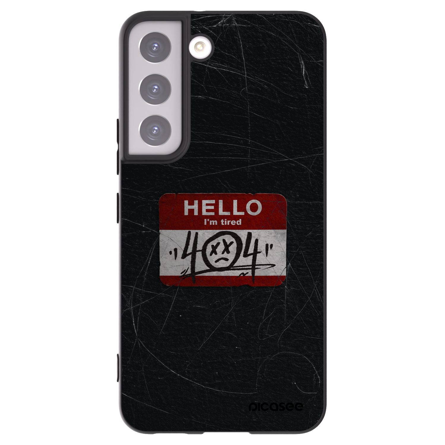 Picasee Μαύρη θήκη σιλικόνης για Samsung Galaxy S22 5G - HELLO 404