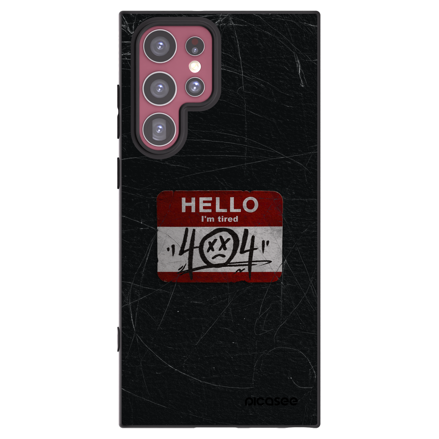 Picasee Μαύρη θήκη σιλικόνης για Samsung Galaxy S22 Ultra 5G - HELLO 404