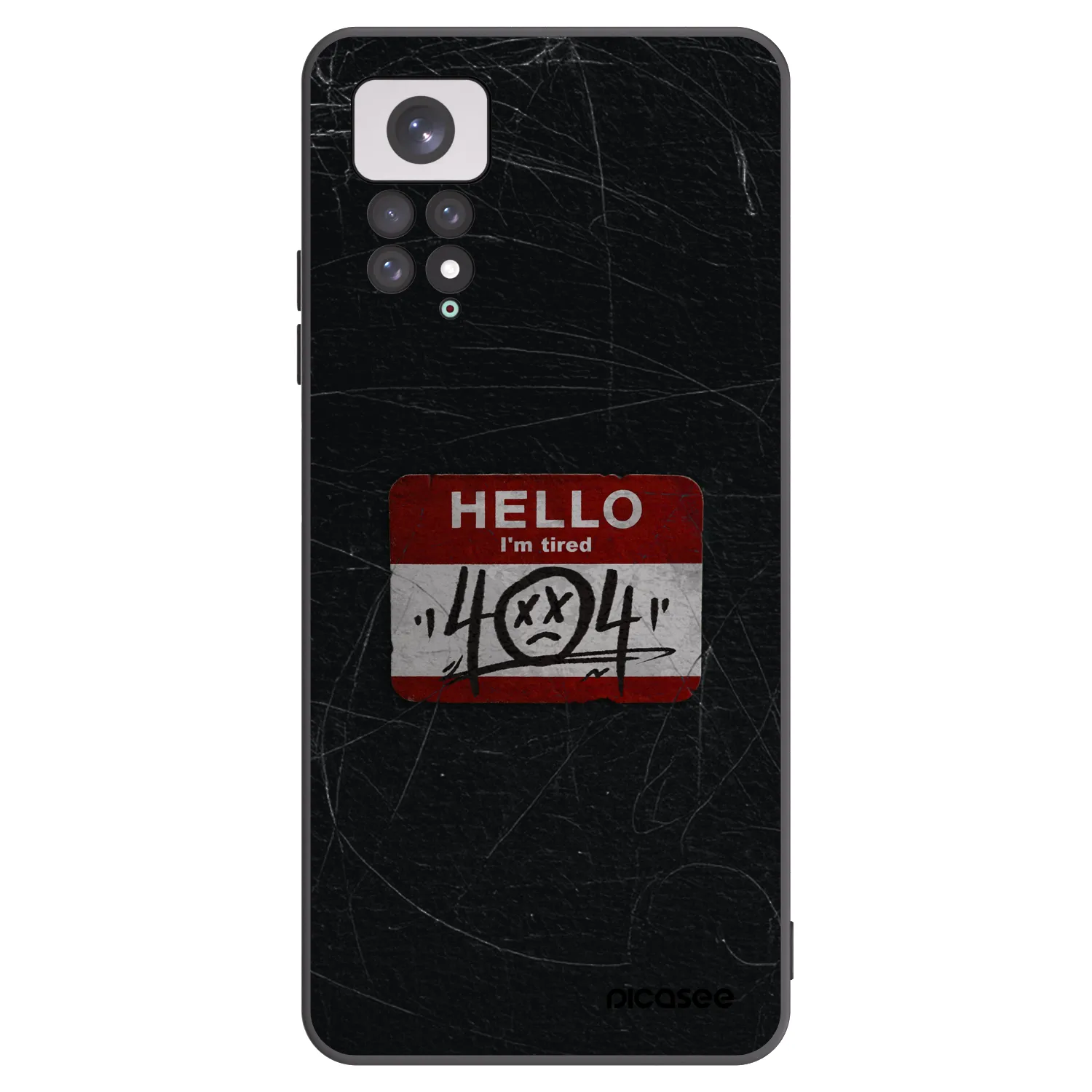 Picasee Μαύρη θήκη σιλικόνης για Xiaomi Redmi Note 11 - HELLO 404