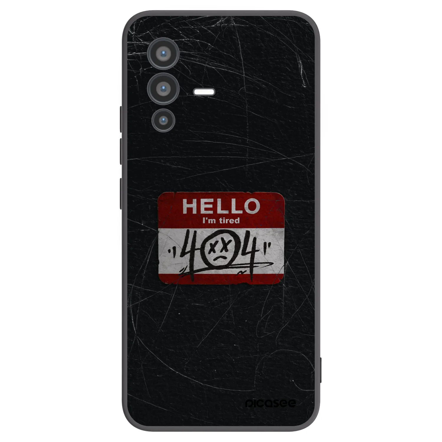 Picasee Μαύρη θήκη σιλικόνης για Vivo V23 5G - HELLO 404