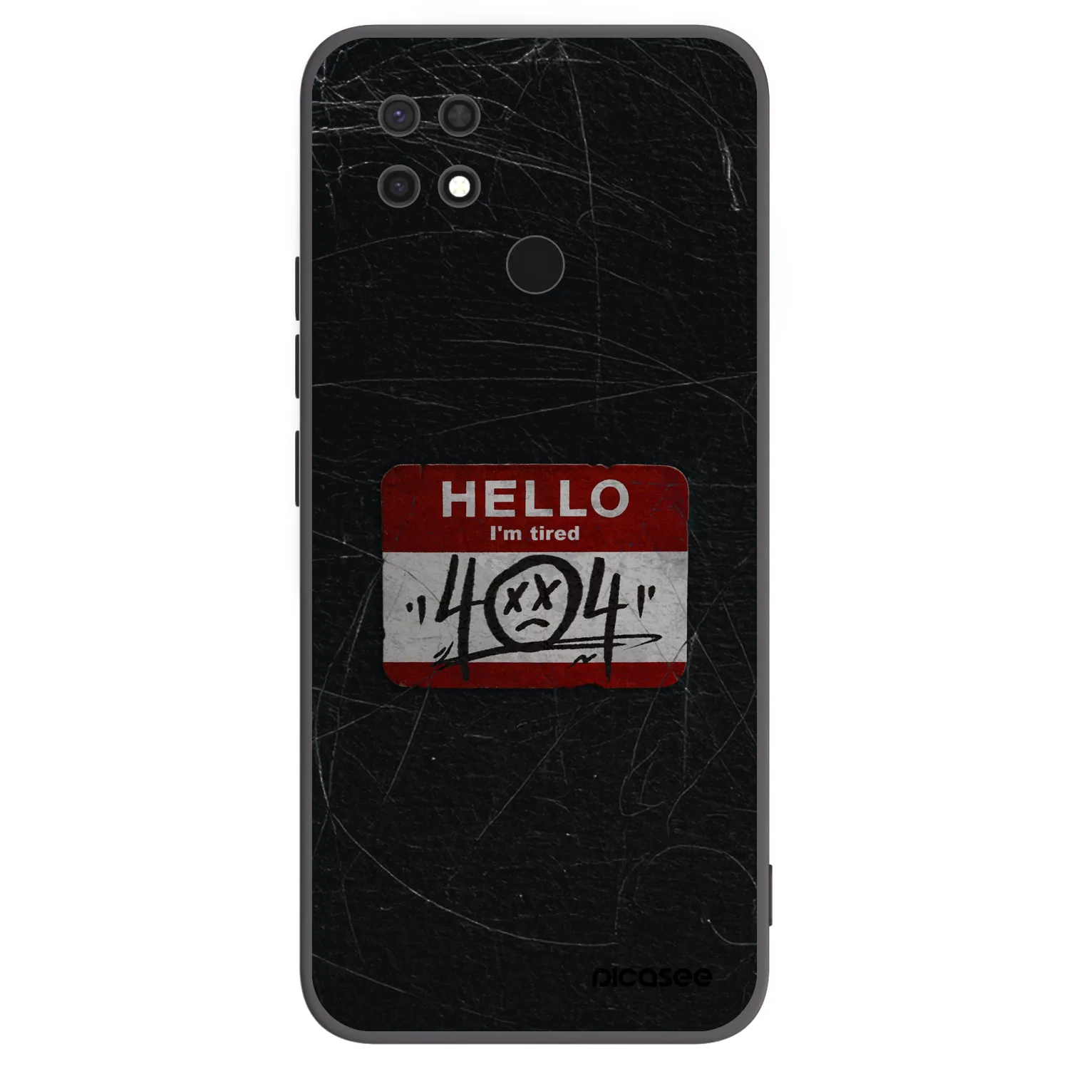Picasee Μαύρη θήκη σιλικόνης για Xiaomi Redmi 10C - HELLO 404