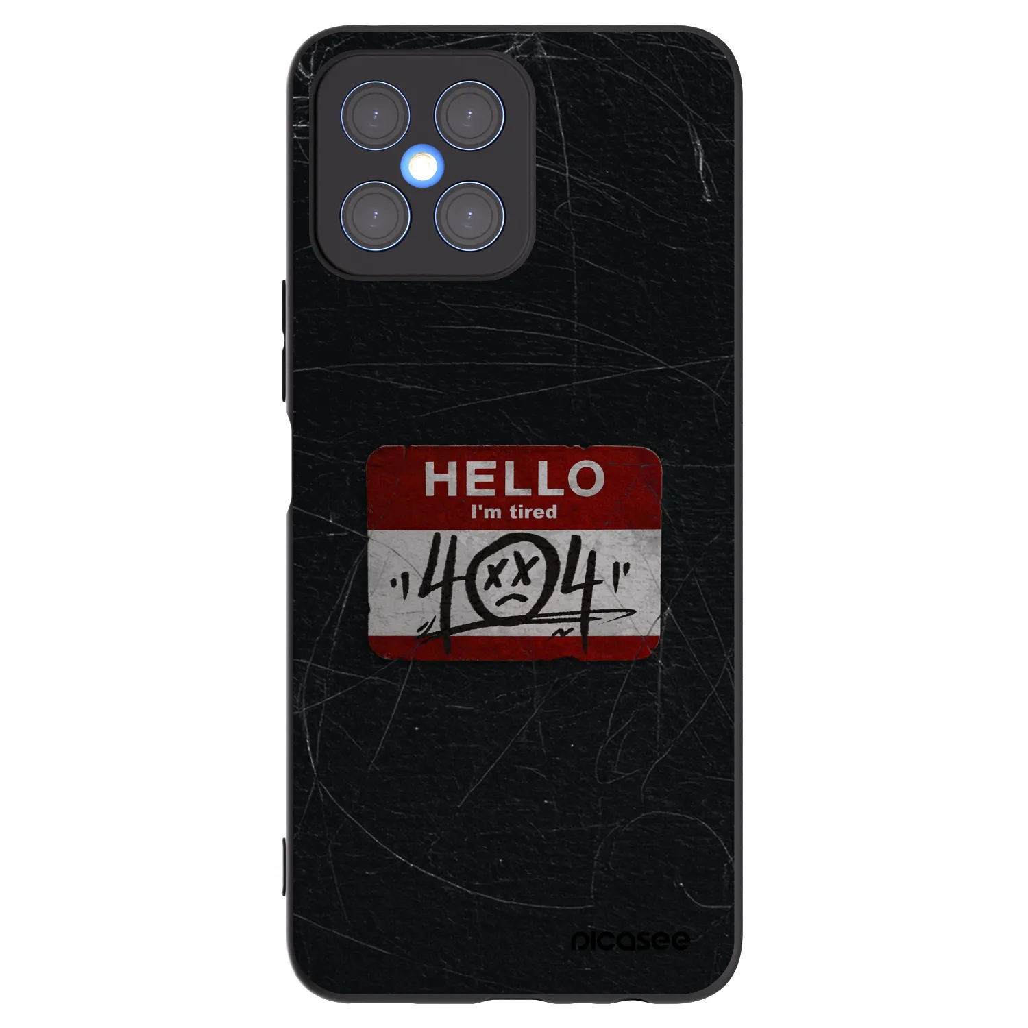 Picasee Μαύρη θήκη σιλικόνης για Honor X8 4G - HELLO 404