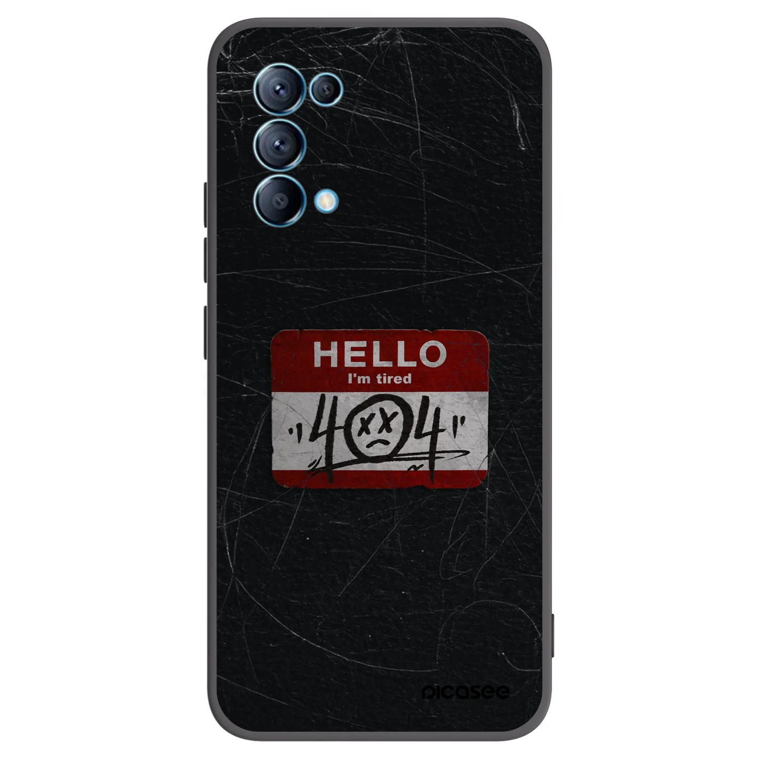 Picasee Μαύρη θήκη σιλικόνης για OPPO Reno 5 5G - HELLO 404