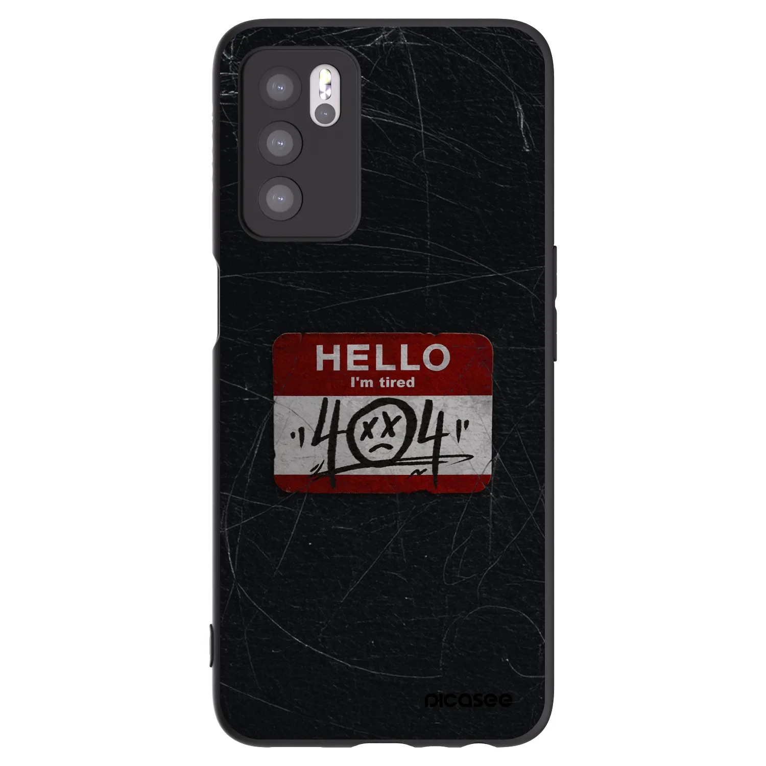 Picasee Μαύρη θήκη σιλικόνης για OPPO A16s - HELLO 404
