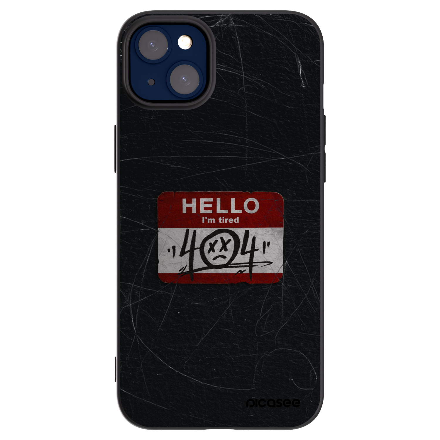 Picasee Μαύρη θήκη σιλικόνης για Apple iPhone 14 Plus - HELLO 404