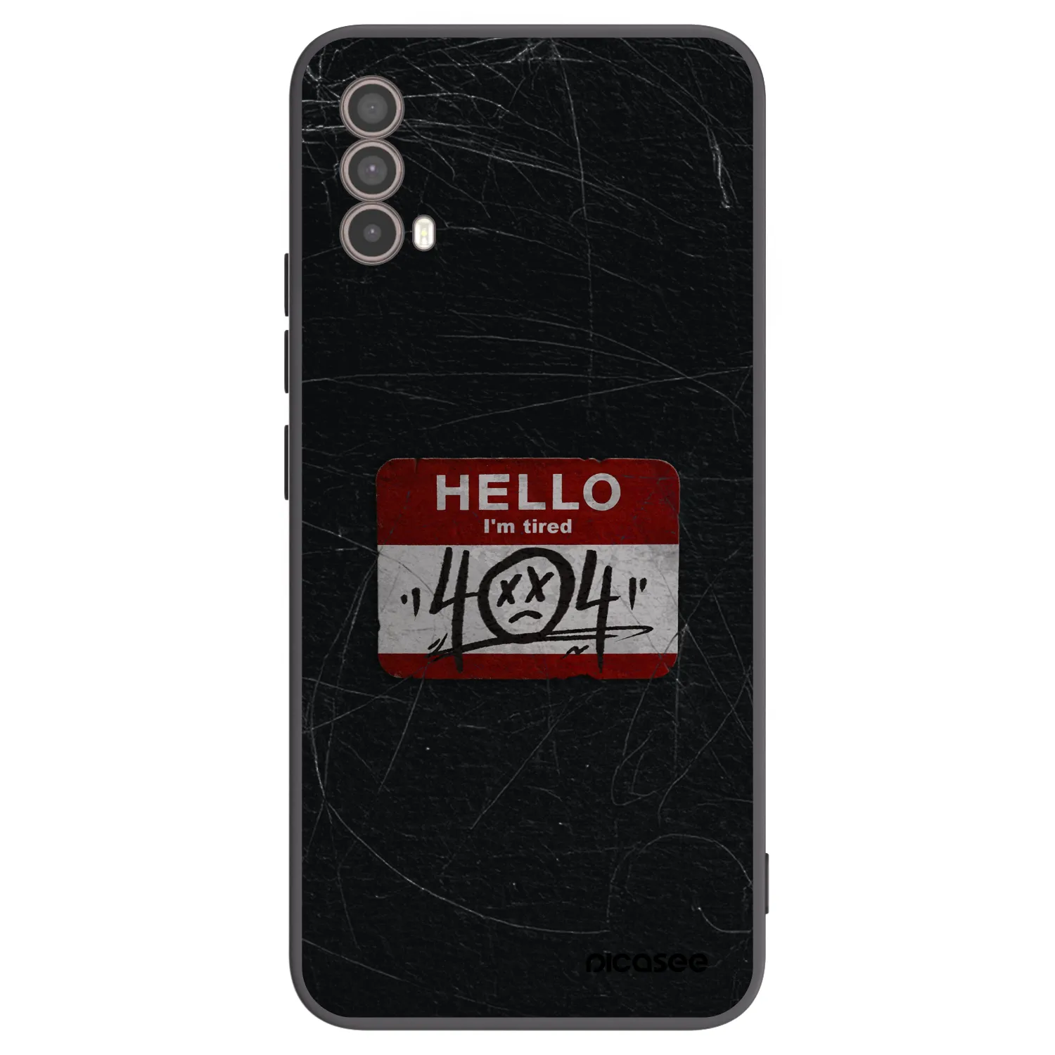 Picasee Μαύρη θήκη σιλικόνης για Motorola Moto E40 - HELLO 404